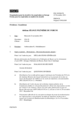 Journal de la 664ème séance plénière du Forum