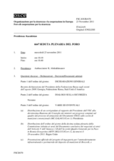 Giornale della 664a Seduta plenaria del Foro di cooperazione per la sicurezza