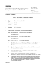 Journal de la 663ème séance plénière du Forum