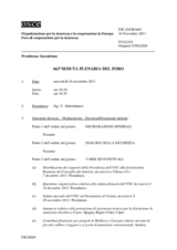 Giornale della 663a Seduta plenaria del Foro di cooperazione per la sicurezza