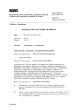 Journal de la 662ème séance plénière du Forum