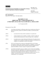 Decisión Nº 13/11 del Foro de Cooperación en materia de Seguridad