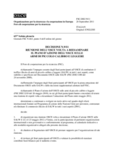 Decisione N.9/11 del Foro di cooperazione per la sicurezza