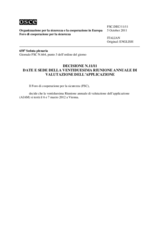 Decisione N.11/11 del Foro di cooperazione per la sicurezza