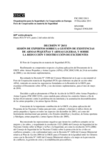 Decisión Nº 20/11 del Foro de Cooperación en materia de Seguridad