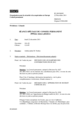 Journal de la 895ème séance spéciale du Conseil permanent