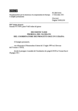 Decisione N.1018 del Consiglio permanente