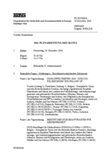 Journal der 844. Plenarsitzung des Ständigen Rates 