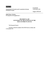 Permanent Council Decision No. 969