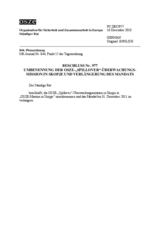 Beschluss Nr. 977 des Ständigen Rates