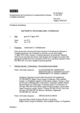 Giornale della 824a Seduta plenaria del Consiglio permanente