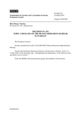 Permanent Council Decision No. 931