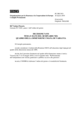 Decisione N.931 del Consiglio permanente