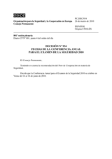 Decisione N.934 del Consiglio permanente