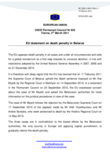 Statement by the Hungarian Presidency of the Council of the European Union on the death penalty in Belarus