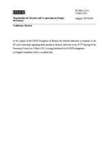 Выступление заместителя Постоянного представителя Республики Беларусь при ОБСЕ Д.Сидоренко - В ответ на заявления ЕС и Швейцарии по вопросу о смертной казни в Беларуси