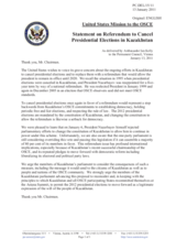 Statement by the Delegation of the United States on the term of office of the President of Kazakhstan