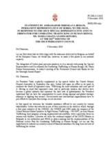 Statement by the Delegation of Serbia in response to the report by the Special Representative and Co-ordinator for Combating Trafficking in Human Beings, Dr. Maria Grazia Giammarinaro