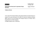 Statement by the Delegation of the Russian Federation in response to the report by the Director of the Office for Democratic Institutions and Human Rights, Ambassador Janez Lenarcic