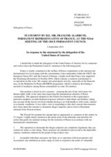 Statement by the Delegation of France in response to the statement by the Delegation of the United States on the situation of members of the Roma community in participating States of the OSCE