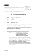 Journal der 690. Plenarsitzung des Forums