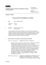 Journal de la 923ème séance plénière du Conseil