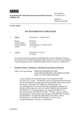 Journal der 925. Plenarsitzung des Ständigen Rates