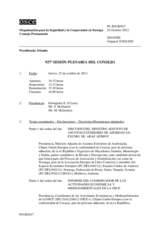 Diario de la 927ª Sesión plenaria del Consejo Permanente 