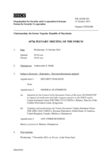 Journal of the 697th Plenary Meeting of the Forum for Security Co-operation