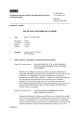 Journal de la 928ème séance plénière du Conseil