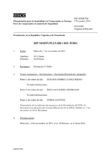 Diario de la698ª Sesión plenaria del Foro de Cooperación en materia de Seguridad  