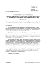 Statement by the Delegation of the Russian Federation in response to the statement by the Delegation of Latvia on the demonstration by extremists in Moscow on 4 November 2012