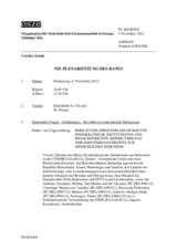 Journal der 929. Plenarsitzung des Ständigen Rates
