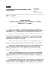 Décision No 1049 du Conseil permanent : Cadre stratégique de l’OSCE pour les activités relatives à la police