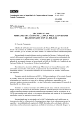 Decisión Nº 1049 del Consejo Permanente: Marco estratégico de la OSCE para las actividades relacionadas con la policía