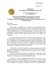 Statement by the Delegation of Kazakhstan in response to the reports by the three Personal Representatives of the Chairperson-in-Office for tolerance and non-discrimination