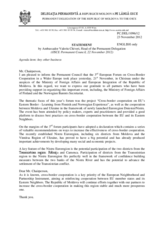 Statement by the Delegation of Moldova on the Third Conference of the European Border Dialogues, held in Chisinau on 20 and 21 November 2012