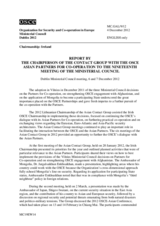Report by the Chairperson of the Contact Group with the OSCE Asian Partners for Co-operation