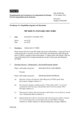 Giornale della 700a Seduta plenaria del Foro di cooperazione per la sicurezza