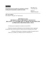 Décision No 11/12 du Forum pour la coopération en matière de sécurité