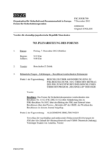 Journal der 703. Plenarsitzung des Forums