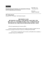 Decisione N.11/12 del Foro di cooperazione per la sicurezza