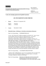 Journal der 691. Plenarsitzung des Forums