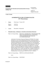 Journal der 937. Sondersitzung des Ständigen Rates