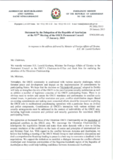 Statement by the Delegation of Azerbaijan in response to the address by the Chairperson-in-Office of the OSCE, Minister for Foreign Affairs of Ukraine, H.E. Leonid Kozhara