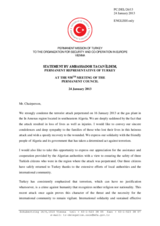 Statement by the Delegation of Turkey on the terrorist attack in the In Amenas gas plant in Algeria