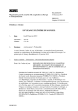 Journal de la 939ème séance plénière du Conseil