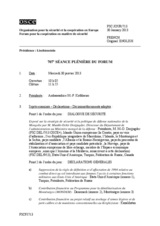 Journal de la 707ème séance plénière du Forum