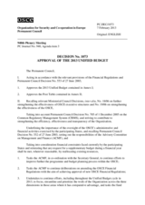 Permanent Council Decision No. 1073