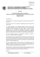Statement by the Delegation of Armenia on the human rights situation in Azerbaijan